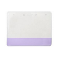 Vinyl Horizontal Badge Holders with Purple Translucent Color Bar